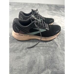 Brooks Ghost 14 Womens Running Shoes Black Peach Teal 1203561B020 Size 8 B